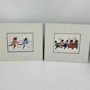 Beverly Nunes Ramsay Art Print‎ Set of 2 African American Children Framed